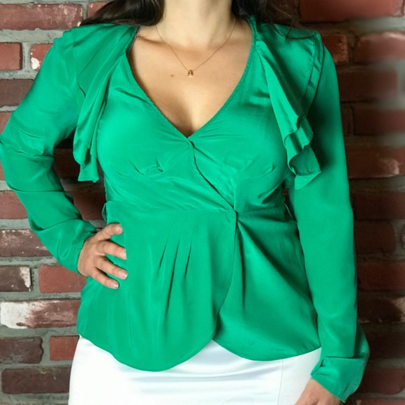 V-neck wrap blouse - Picture 3 of 7